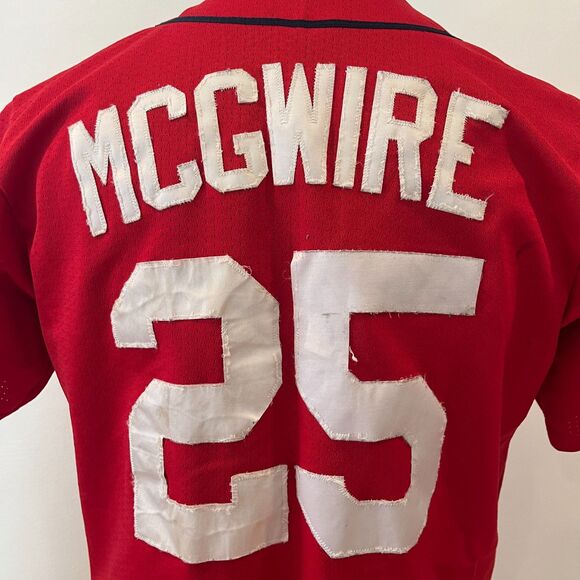 Majestic St. Louis Cardinals Red Jersey Mark McGwire #25 Baseball Vintage - Picture 3 of 6